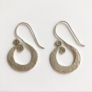 Silver Mermaid Tail Earrings